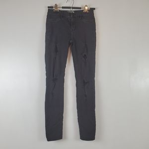 Pacsun | black distressed super stretch jegging